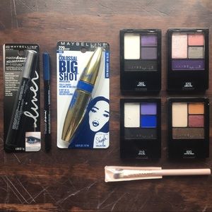 Maybelline Mascara, Liners, Shadows, Gigi brush